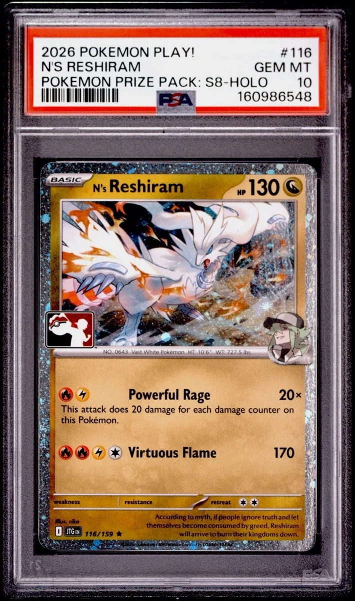 Reshiram Pokémon TCG Professional Sports Authenticator (PSA