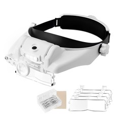 Headset Magnifying Glasses with Light for Jewelry  Close Work - Lighted Head...