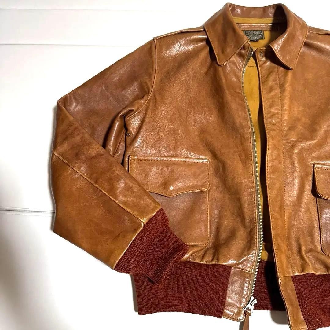 Buzz Rickson's A2 Flight Jacket Horsehide Brown S… - image 2