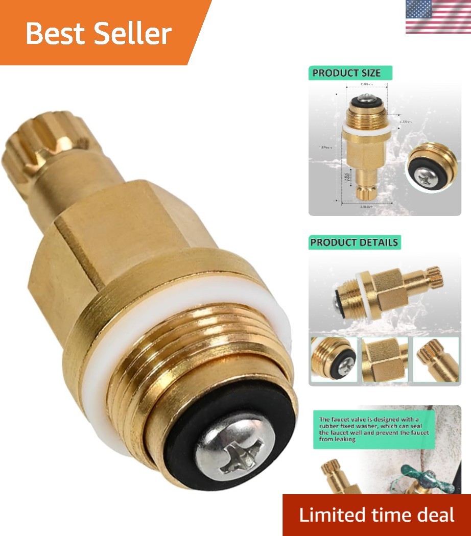 PK1100 Brass Globe Valve Stem & Bonnet for Arrowhead Hose Bibs, Boiler Drain...