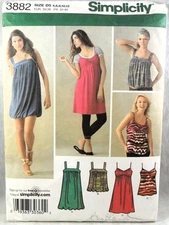UNCUT Simplicity 3882 Knit Dresses or Tops, bust 29.5-34