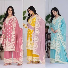 SALWAR KAMEEZ PAKISTANI INDIAN WEDDING PARTY WEAR DRESS BOLLYWOOD SUIT PLAZO