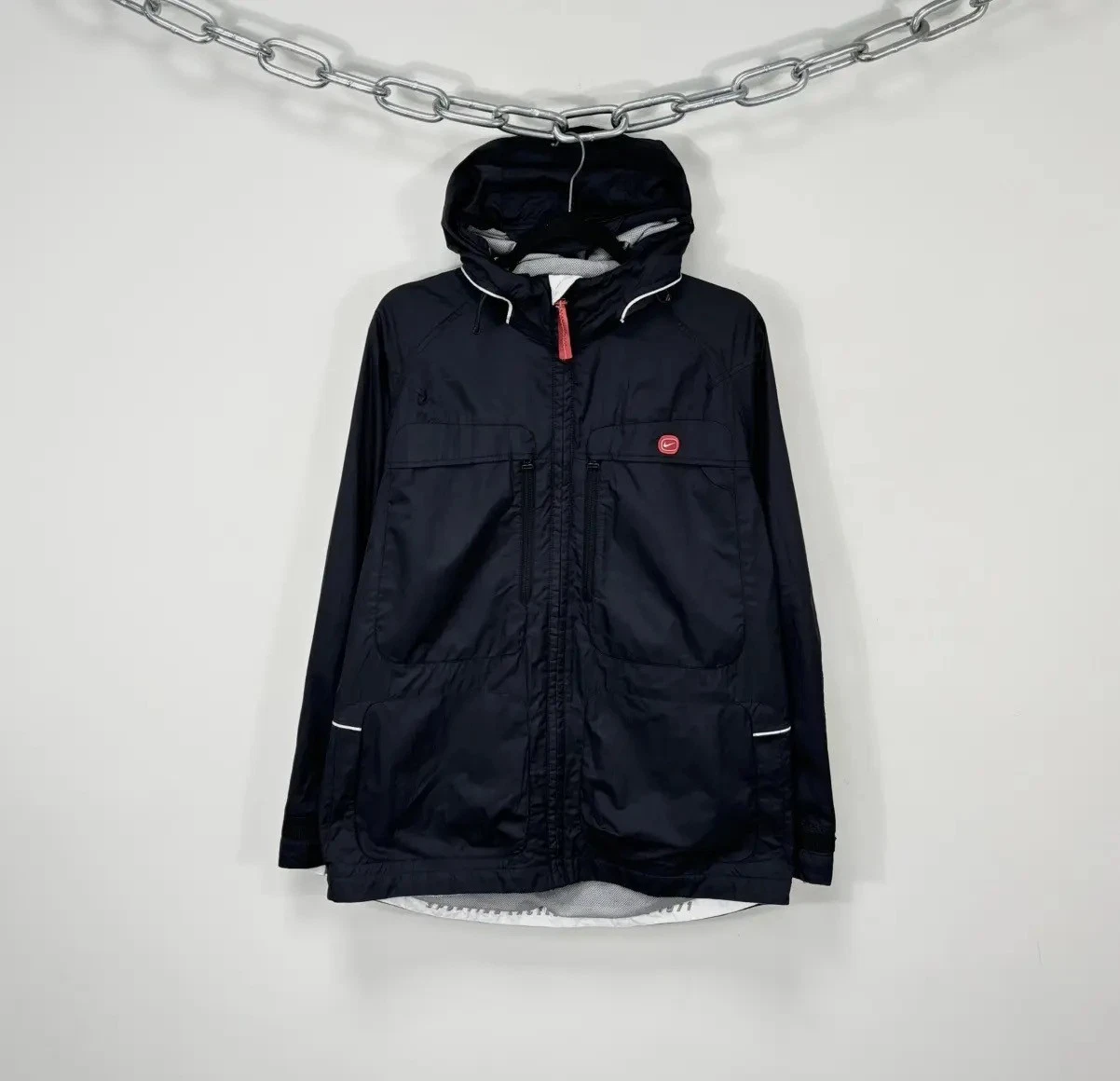 Vintage Nike Y2K Retro Hype Utility Multipocket Nylon Jacket M