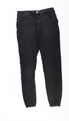 Getragene graue Skinny Damenjeans Größe 16 L27 in
