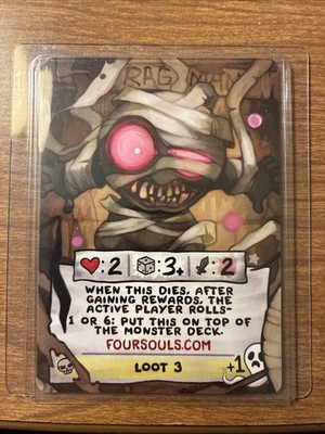 Binding of Isaac Four Souls Card Game - Rag Man Gen Con 2025 RARE PROMO CARD