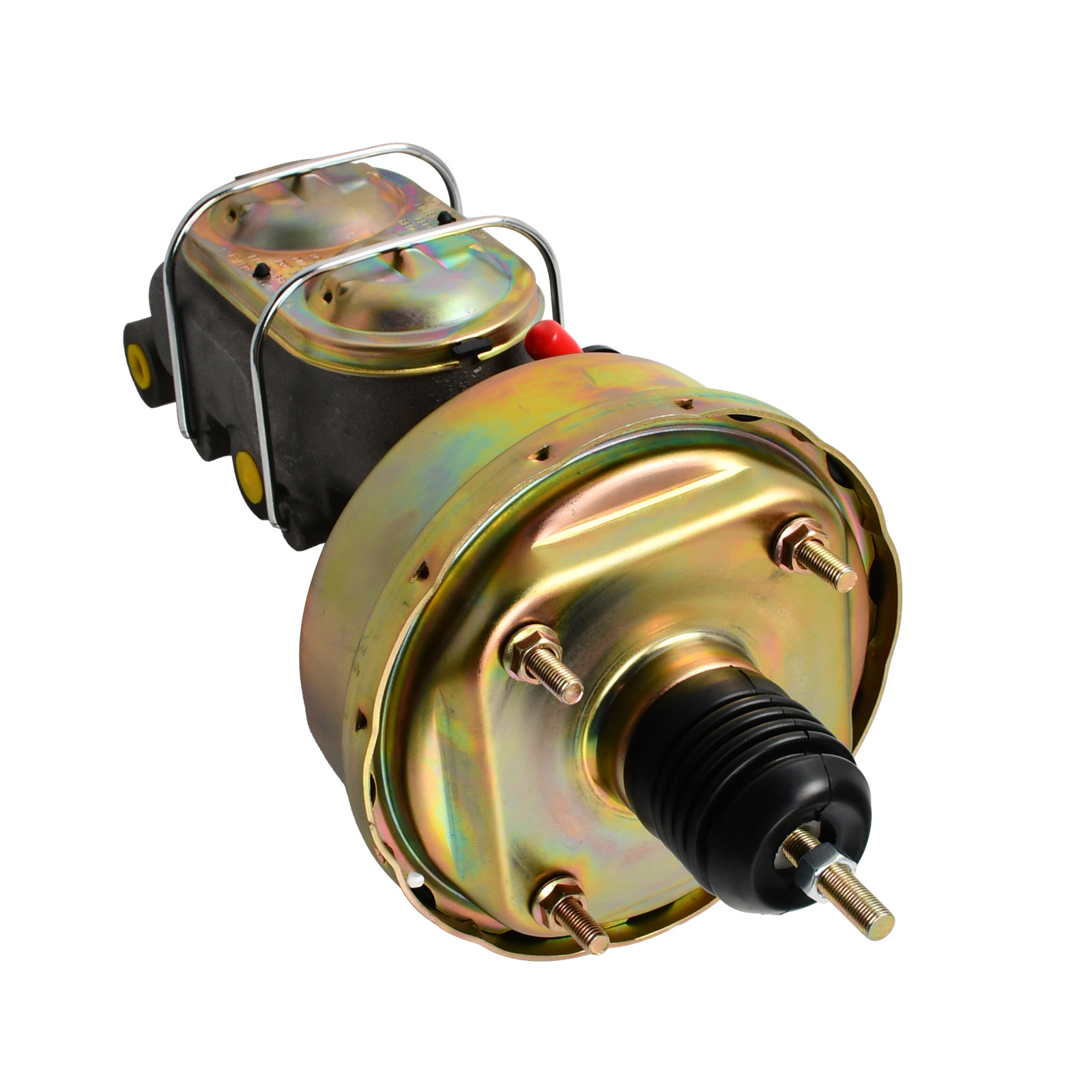 Power Brake Rods 7in Zinc Street Rod Rat Rod Power Brake Booster w/ Bail Top Master Cylinder