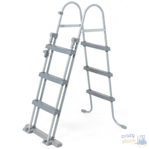 Escalera De Seguridad Bestway Para Piscina Cm 132 58332 Con Plataforma