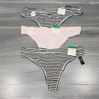 Alfani Intimates Thong Panties Underwear 3 Pair Size Large