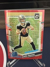 2023 Panini Donruss Optic - Rated Rookie Jake Haener #277 Red Mojo Prizm (RC)
