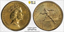 Australia 1992 1 Dollar - XXV Olympic Games Barcelona - PCGS MS66