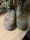 Brown/Green Suede & Nylon Lace-Up Combat Boots Unisex Adults US 11 — photo 1