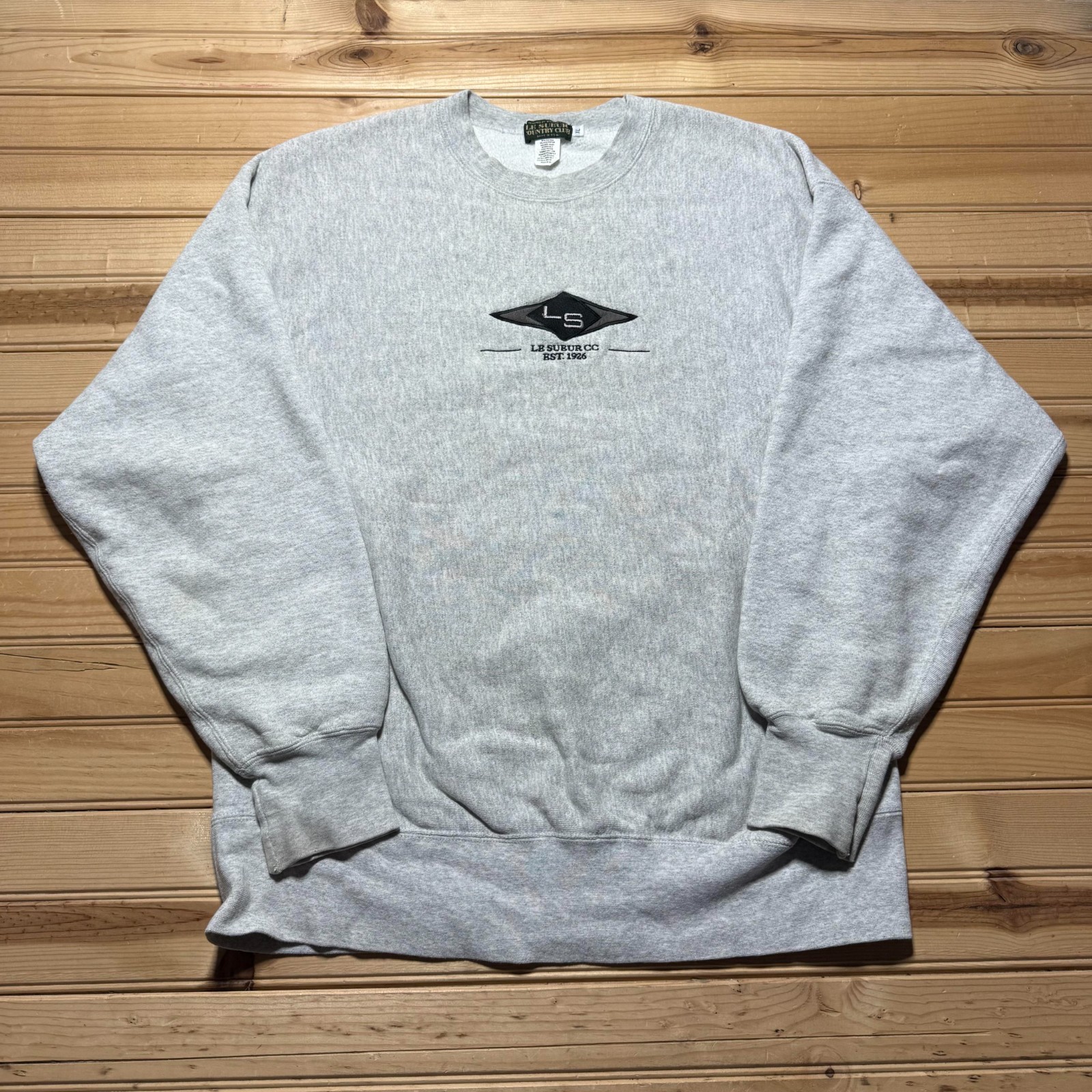 Vintage 90s Le Sueur Country Club Embroidered LS Logo Crewneck Sweatshirt USA XL