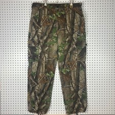 Liberty Large 38x32 RealTree Hardwoods Camo Cargo Hunting Pants Baggy 90s Adjust