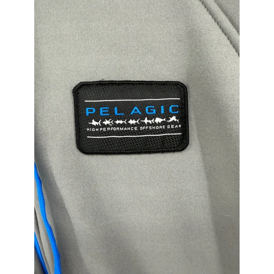 Sudadera con Capucha Pelágica Pesca Offshore Cremallera Para Hombre Alto Rendimiento Gris Talla Grande Foto 2 de 4