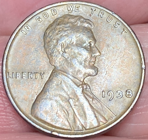 1938-P Lincoln Wheat Penny Beautiful Brilliant Toned Coin #3 - Picture 7 of 12