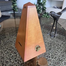 Vintage Seth Thomas Wind-Up Metronome Wooden Maelzel Style Working
