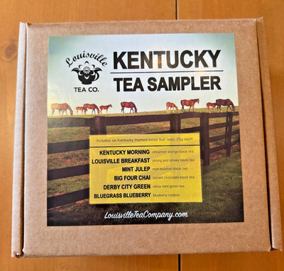 Louisville Tea Co. Kentucky Tea Sampler - 6 KY themed loose leaf teas & filter