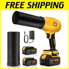 Battery-Powered Leaf Blower with Extended Nozzle