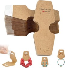 200 Pcs Bracelet Necklace Display Cards, Self 4.75 x 1.75 inches, Brown