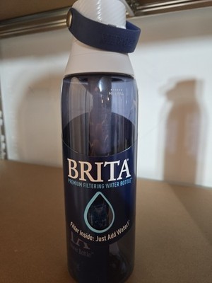 Brita 26 oz Blue Night Sky Premium Leak Proof Filtered Water Bottle with Straw