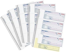 SC1182PK Money Receipt Book,Spiral,2-Part,7-5/8-Inch X11-Inch,1000/Pk,We/Ca