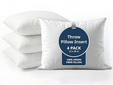 12x20 Pillow Insert - Set of 4 White Decorative Pillow for 12" x 20" 01: White