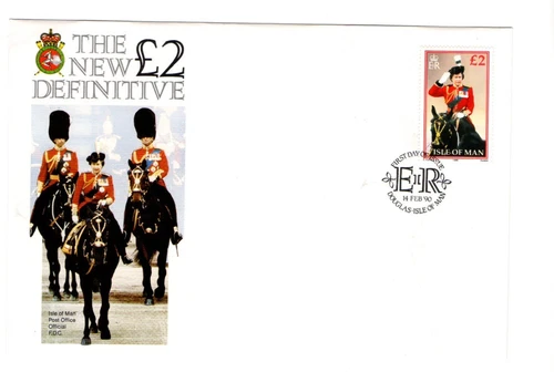 1990 ISLE OF MAN - NEW £2 DEFINITIVE FDC FROM COLLECTION K37