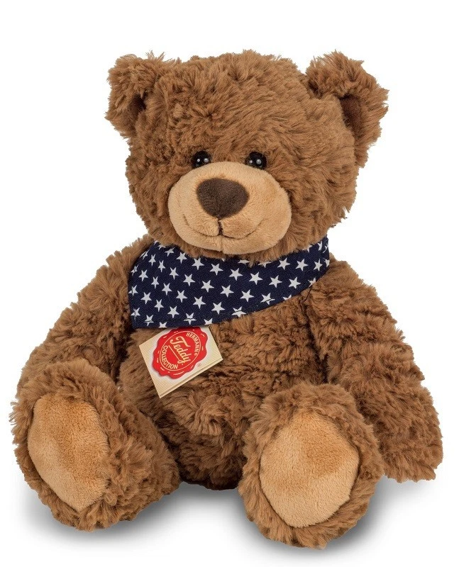 Teddy Hermann Oso De Peluche Con Bufanda Estampada Con Estrellas 30cm 91362 - Imagen 1 de 1