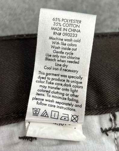 Pacsun Twill Chino Pants Mens 30 X 32 Dark Brown Straight Fit Workwear Grunge - Picture 15 of 16