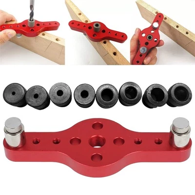 2-10mm Vertical Pocket Hole Jig Dowel Drill Guide Self Woodworking Centering