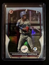 🔥Mairoshendrick Martinus 2023 Bowman #BPPF-55 1st Edition Sky Blue Foil Dodgers