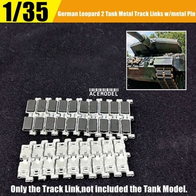 1/35 German Leopard 2 Tank Metal Track Links+Metal Pin for Tamiya/Meng/Trumpeter