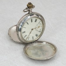 Taschenuhr Remontoir Ancre 15 Rubis Klappdeckel Ø ca 5cm antik - Werk läuft