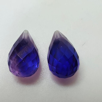 AMETHYST TROPFEN EIN PAAR 12 MM X 6 MM 8,49 KT