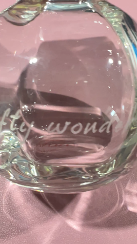 Vietri Engraved Glass Vase 50 Wonderful Years Together Golden Anniversary Gift - Video 1 of 1