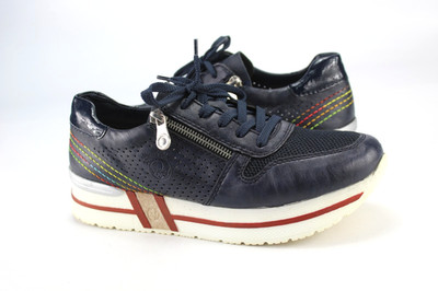 Rieker Gr.40 Damen Halbschuhe Ballerinas Slipper Sneaker Loafers  Blau TOP M 709