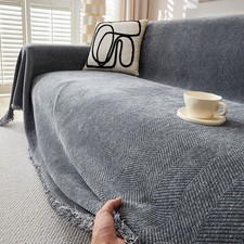 +Thick Extra Large Chenille Throws For Sofas Settee Bedspread Bed Covers Blanket