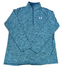 UA Under Armour T Shirt 1/4 Zip Tech Muscle Pullover Long Sleeve Medium