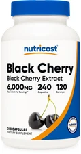 Nutricost Black Cherry Extract (6,000mg Equivalent) 240 Capsules - Vegan