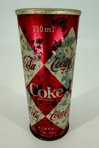 Vtg Coca Cola Steel Can 250ml Japan Japanese Coke Soda Pop Advertising 1950s 60s