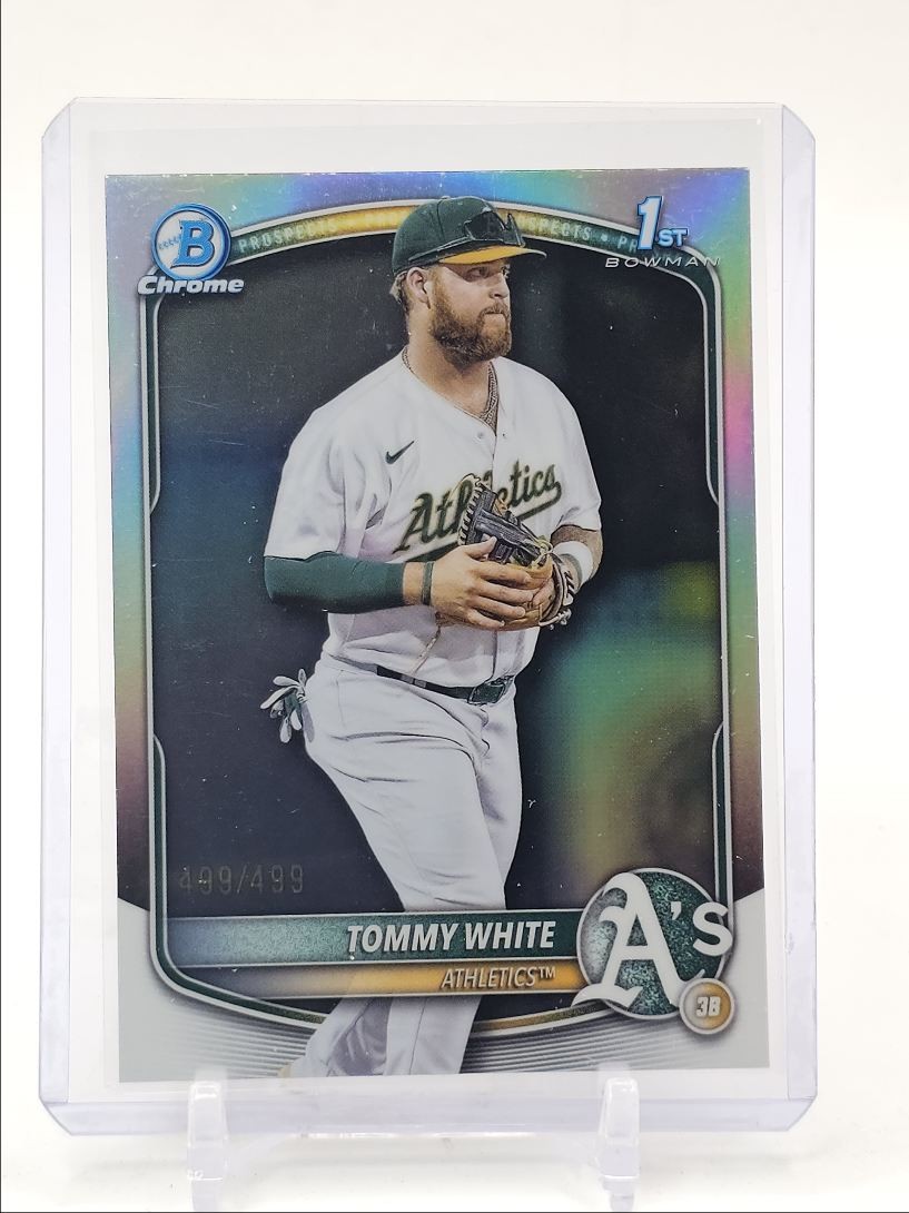 TOMMY WHITE 2025 BOWMAN CHROME 1ST REFRACTOR ATHLETICS #BCP-251 /499 Q3249