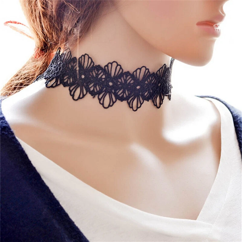 Handmade Vintage Stretch Tattoo Lace Choker Necklace For Women Gothic Punk  Elastic Cross Pendant Gothic Jewelry From Commo_dpp, $0.43