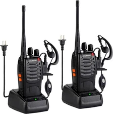 Long Range Walkie Talkie 2 Set 50 Mile Two Way Radio Charge Headset Waterproof