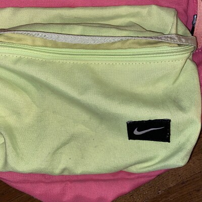 Nike BackPack Green & PINK Neon Y2K Full Size Orange Swoosh | eBay