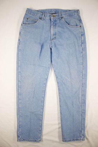 Vintage L.L. Bean Jeans Men's 32x30 Double L Flannel Lined Taper USA Light Wash - Picture 3 of 12