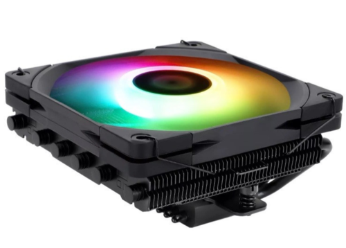 AXP-120-X67 Black ARGB Low Profile CPU Air Cooler with Quite 120mm TL-C12015B...
