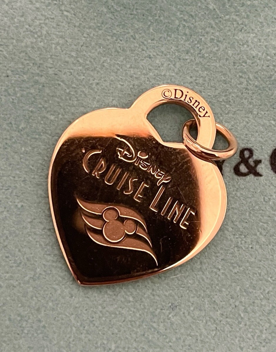 RARE Tiffany Co. DCL Disney Cruise Line 18k Rose Gold Heart