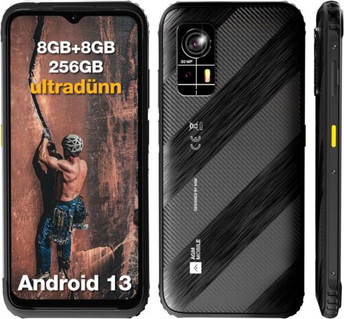 AGM H6 Ultradünn Robust Smartphone Handy Ohne Vertrag Handy 16GB+256GB NFC 6.56' - Afbeelding 1 van 9