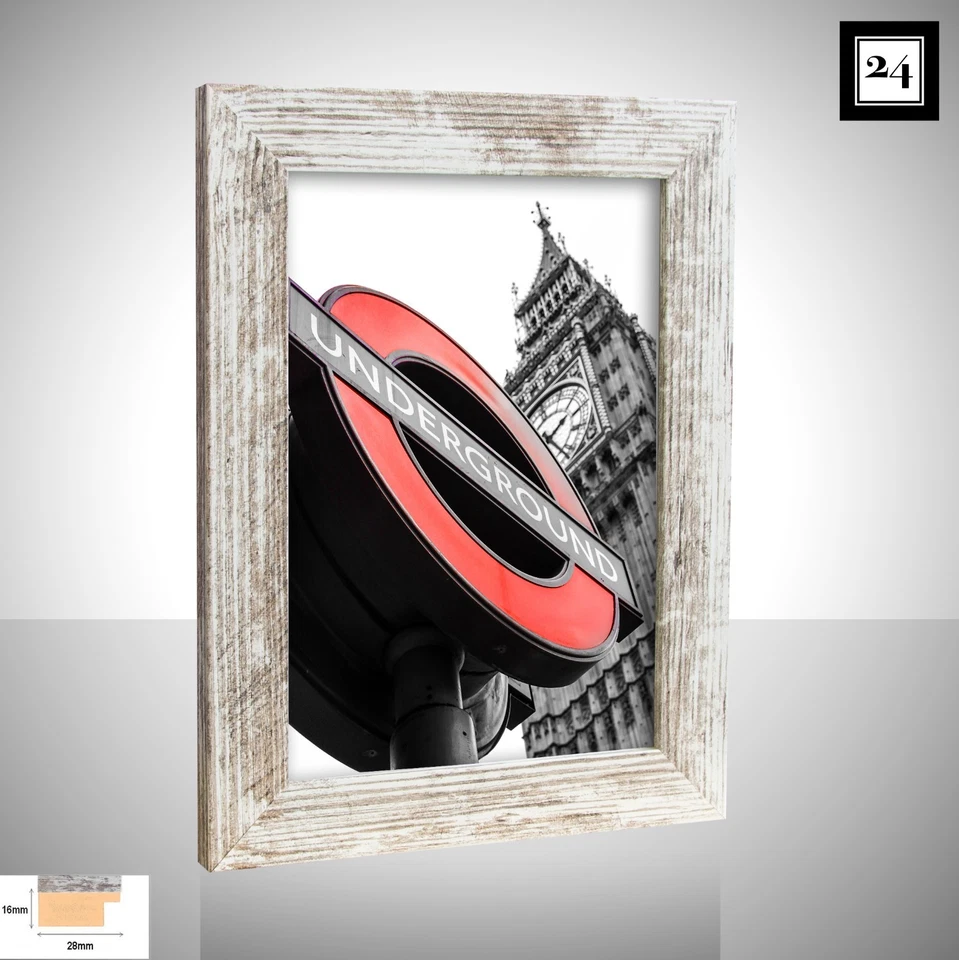 Cadre D'Image Londres Bois MDF Photo Affiche 6 Holz-Farben Moderne 40 Tailles - Photo 4/4
