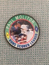 1992 Score Coca-Cola/Major League Line-Up Discs - Paul Molitor - Brewers